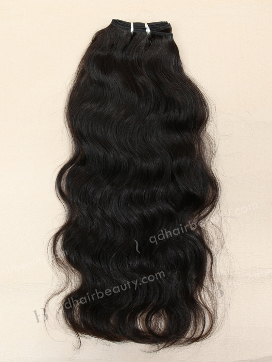 In Stock Indian Remy Hair 16" Natural Wave Natural Color Machine Weft SM-025